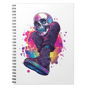 Boogie Botten - Funny 70s Disco Skull Notitieboek