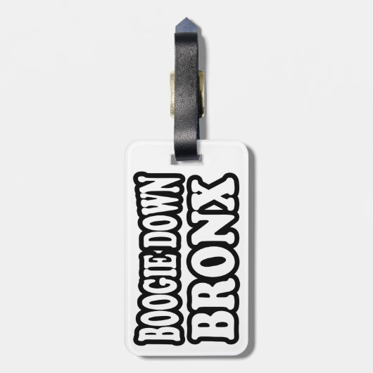 Boogie Down Bronx, NYC Bagagelabel (Achterkant verticaal)