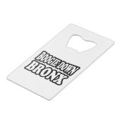 Boogie Down Bronx, NYC Creditkaart Flessenopener (Voorkant Gekanteld)