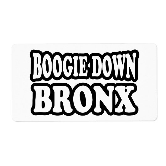 Boogie Down Bronx, NYC Etiket (Voorkant)
