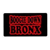 Boogie Down Bronx, NYC Etiket (Voorkant)