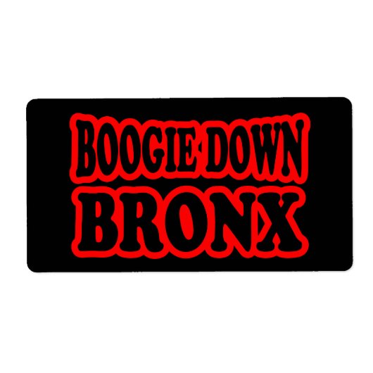 Boogie Down Bronx, NYC Etiket (Voorkant)