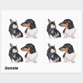 Boogie en Peanut, Dachshund en Chihuahua sticker (Vel)