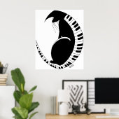 Boogie-kat Poster (Thuiskantoor)