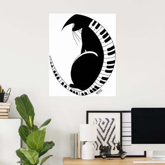 Boogie-kat Poster (Thuiskantoor)