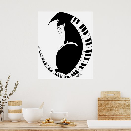 Boogie-kat Poster (Keuken)