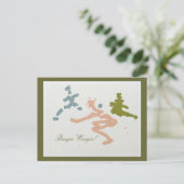 boogie meisjes briefkaart (Staand voorkant)