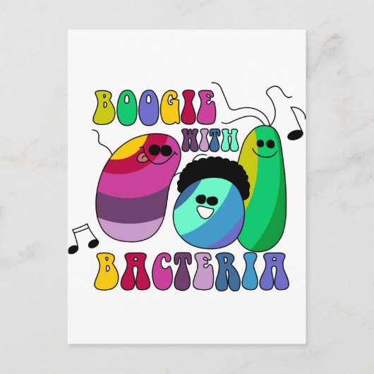 Boogie met bacterie briefkaart (Voorkant)