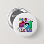 Boogie met bacterie ronde button 5,7 cm (Voorkant /achterkant)