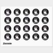 Boogie Nacht Grappig Halloween Ghost Pun Donker BG Ronde Sticker (Vel)