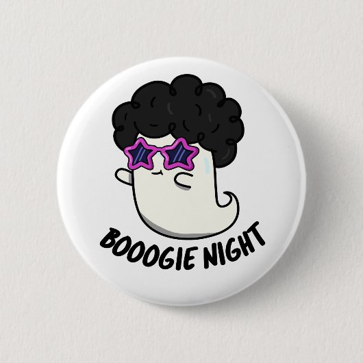 Boogie Nacht Grappig Halloween Ghost Pun Ronde Button 5,7 Cm (Voorkant)