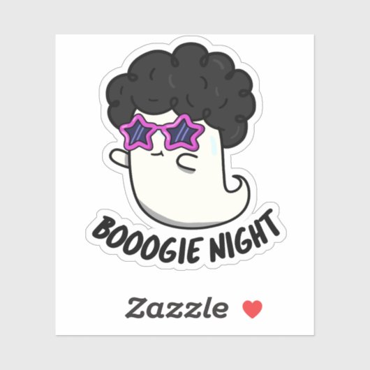Boogie Nacht Grappig Halloween Ghost Pun Sticker (Vel)