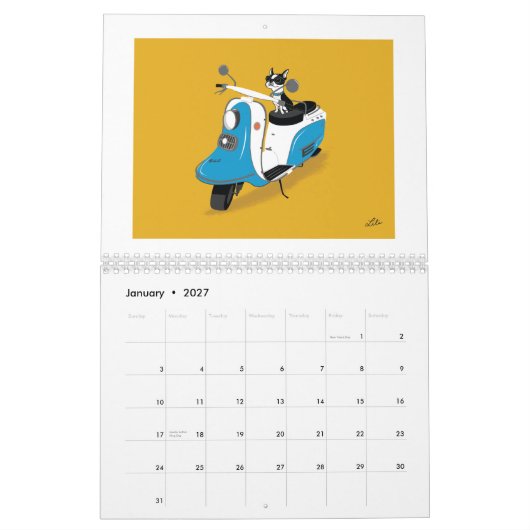 Boogie on Scooters 2015 Calendar *reprint* Kalender (Jan 2027)