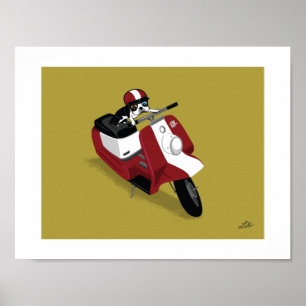 Boogie op Harley Poster