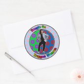 Boogie op Kamala Ronde Sticker (Envelop)