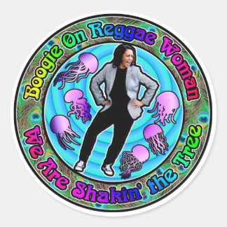 Boogie op Kamala Shaking the Tree Ronde Sticker