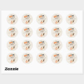 BOOGIE Skelet Day of Dead Halloween Welkomstbord Ronde Sticker (Vel)
