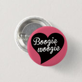 Boogie Woogie Black Heart Punch Ronde Button 3,2 Cm (Voorkant /achterkant)
