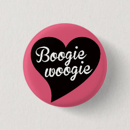 Boogie Woogie Black Heart Punch Ronde Button 3,2 Cm