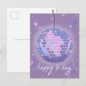Boogie Woogie Disco bal Verjaardag  Briefkaart (Voorkant / Achterkant)