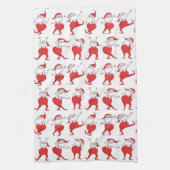 Boogie Woogie Sinterklaas Vakantie Keukenhanddoek (Verticaal)