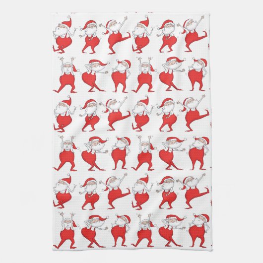 Boogie Woogie Sinterklaas Vakantie Keukenhanddoek (Verticaal)