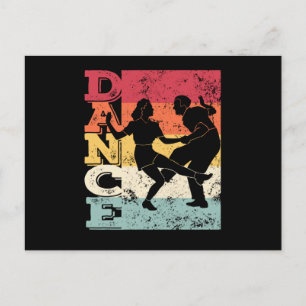 Boogie Woogie Swing Dancing Retro Colors Briefkaart