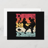 Boogie Woogie Swing Dancing Retro Colors  Briefkaart (Voorkant / Achterkant)