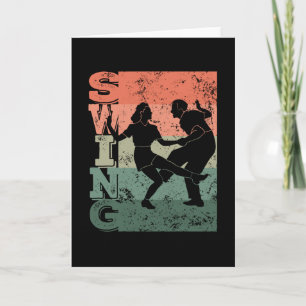 Boogie Woogie Swing Dancing Retro Colors  Kaart