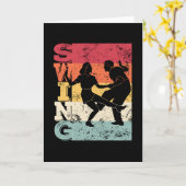 Boogie Woogie Swing Dancing Retro Colors  Kaart (Gele Bloem)