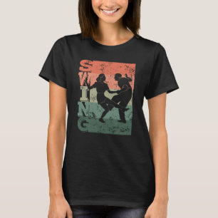 Boogie Woogie Swing Dancing Retro Colors  T-shirt