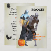 Boogie Zombie Halloween Party Kaart (Voorkant / Achterkant)