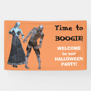 Boogie Zombie Heksen Halloween Feest Spandoek