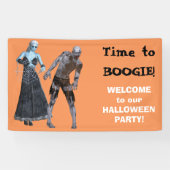 Boogie Zombie Witch Halloween Party Spandoek (Horizontaal)