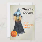 Boogie Zombie Witch Halloween Party Uitnodiging (Voorkant)