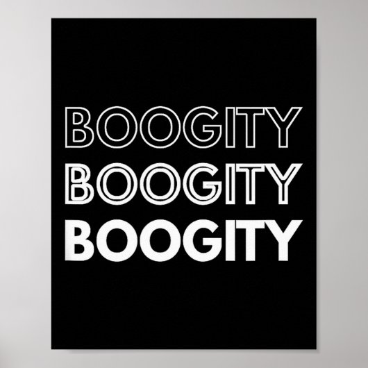 Boogity _ Funny Words On  Poster (Voorkant)