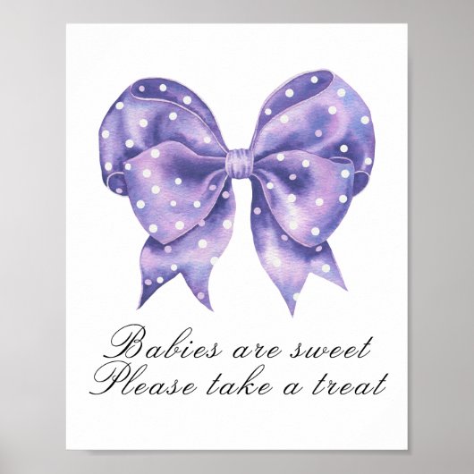 boogje polka stip babyshower - baby's zoet poster (Voorkant)