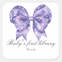Boogje Stippen Babyborrel - baby's eerste biblioth Vierkante Sticker