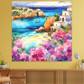 'Boogjes bij het Zee" Canvas Afdruk (Insitu (Woonkamer))