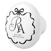 Booglintmonogram Keramische Knop (Rechts)