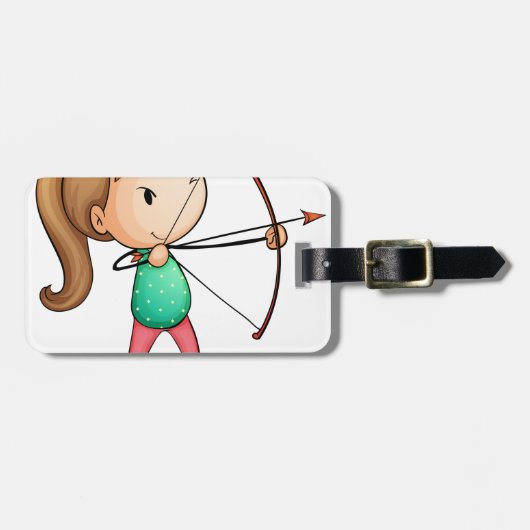 boogmeisje bagagelabel (Voorkant horizontaal)