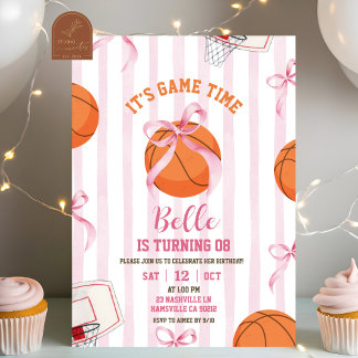 Boogmeisje Basketbal Verjaardag Spel tijd Kaart