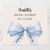 Boogroom iets blauws voordat ik een Bruidsdouche d Sparkling Wijnetiket (Enkel label)