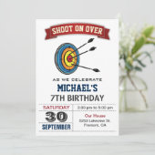 Boogschiet-verjaardagsfeestje Kaart (Staand voorkant)