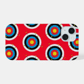 Boogschietdoelen en pijlen, boogschieten iPhone 15 case (Achterkant horizontaal)