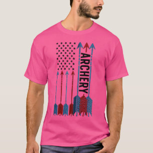 Boogschieten Amerikaanse Vlag Boogschutter Boogsch T-shirt
