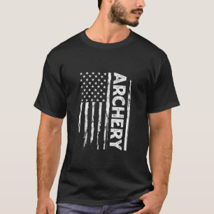 Boogschieten Amerikaanse vlag jager doel schieten T-shirt