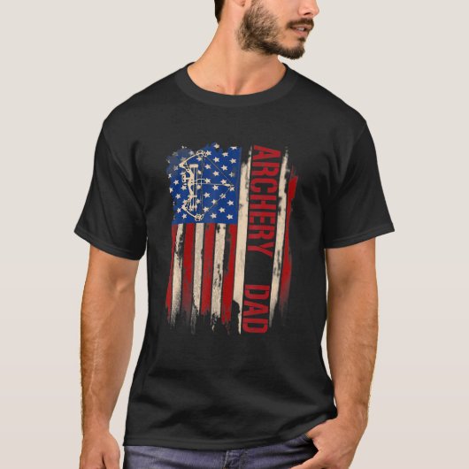 boogschieten Amerikaanse Vlaggensport T-shirt (Voorkant)