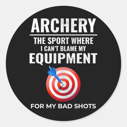 Boogschieten Apparatuur Targets Archer Bow Arrows  Ronde Sticker (Voorkant)