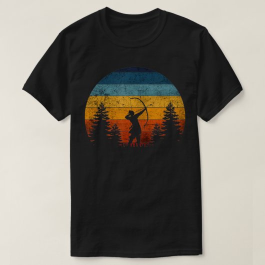 Boogschieten Archer Bow  Retro Verdrietig Ontwerp T-shirt (Design voorkant)